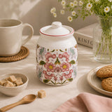 Floral Cannister Jar with Lid- Pink