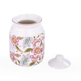 Floral Cannister Jar with Lid- Pink