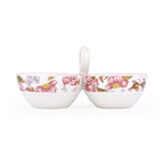 Floral Dual Condiment Bowls- Pink