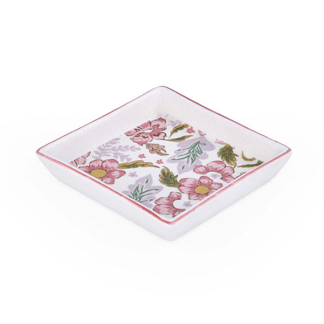 Floral Serving Plate- Pink