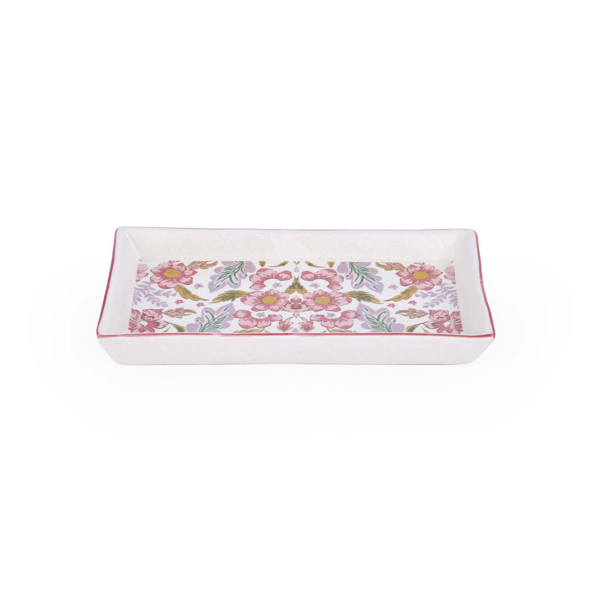 Floral Serving Platter- Pink