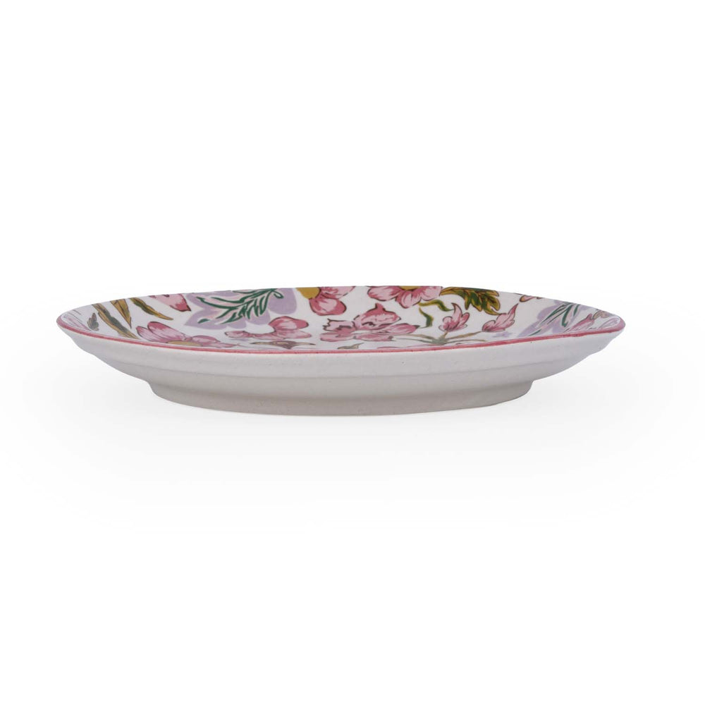 Floral Quarter Plate- Pink