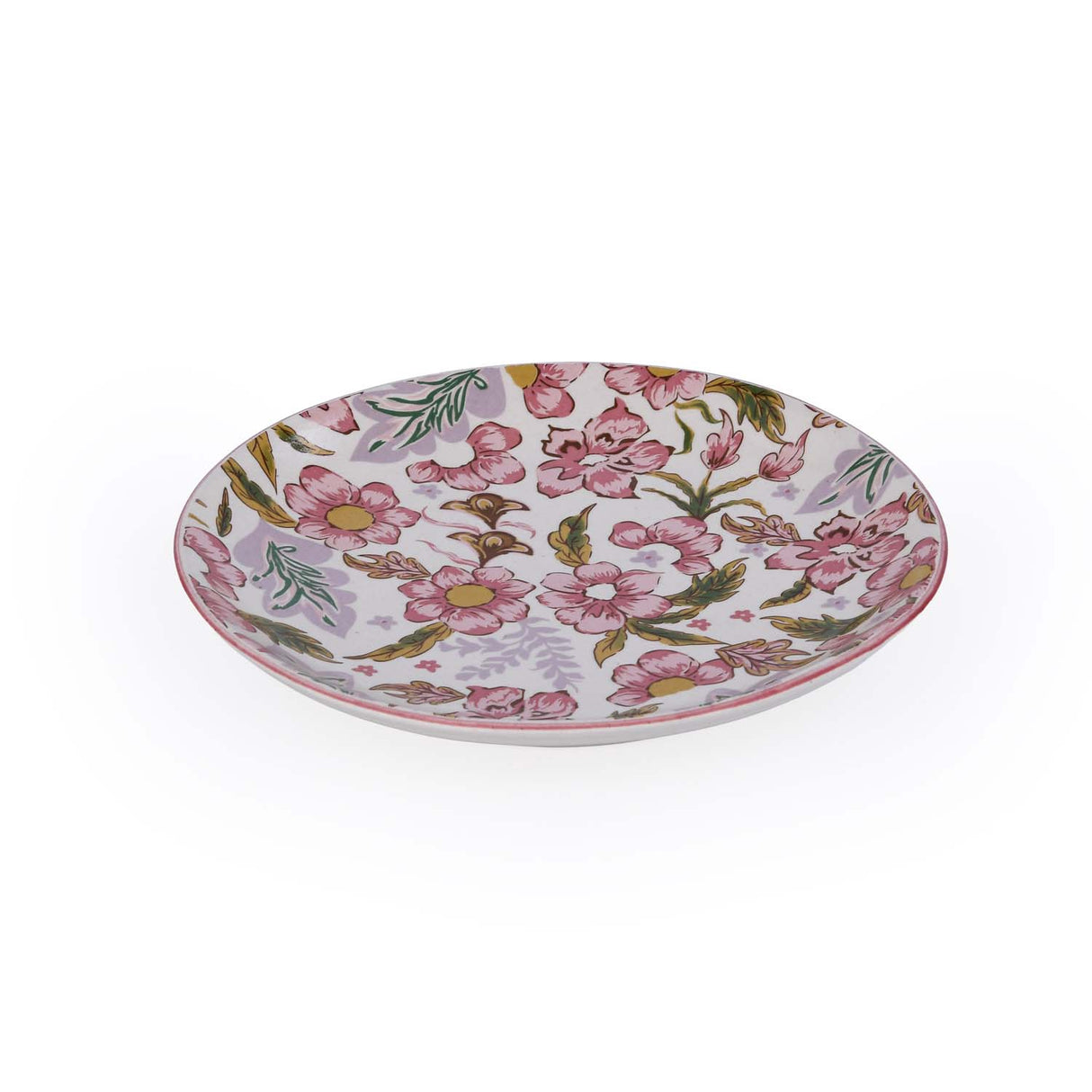 Floral Quarter Plate- Pink