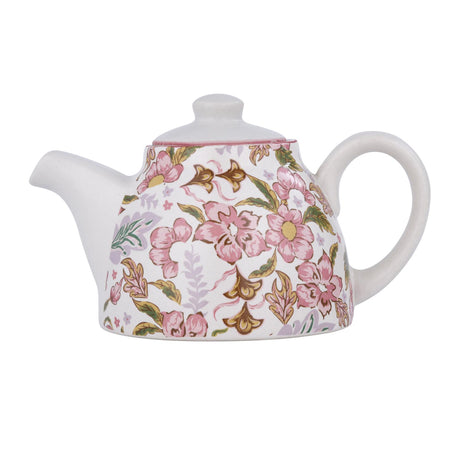 Floral Tea Pot with Lid- Pink