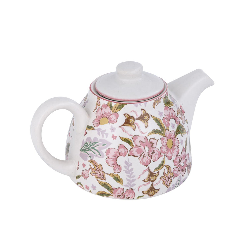 Floral Tea Pot with Lid- Pink