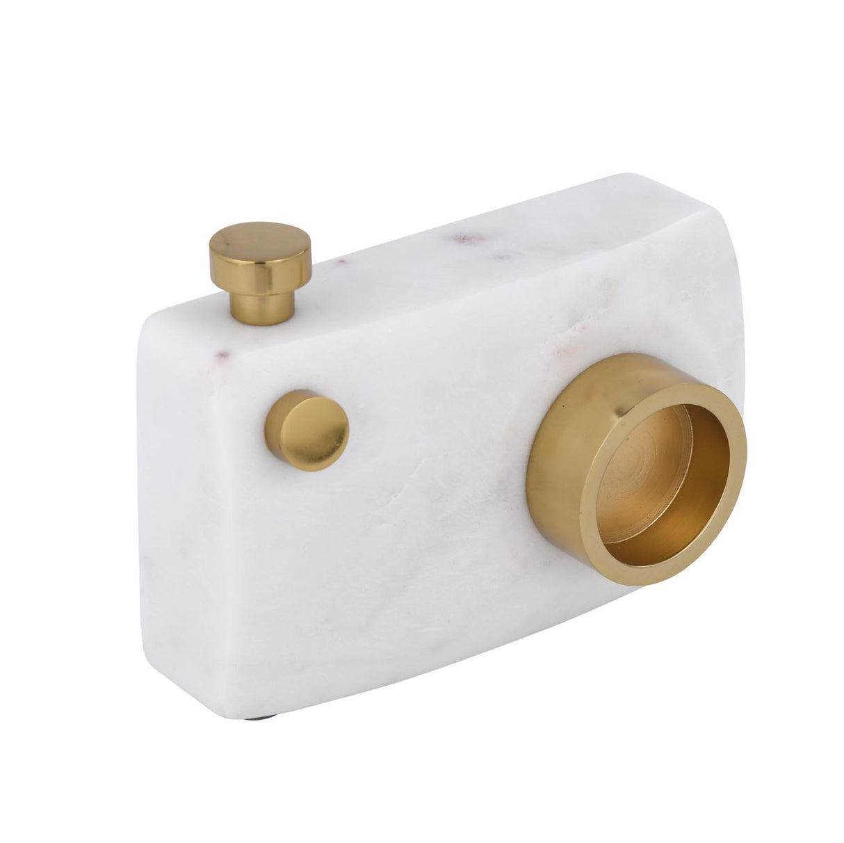 Decorative Camera Showpiece- Small, White & Gold