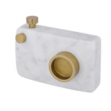 Decorative Camera Showpiece- Large, White & Gold