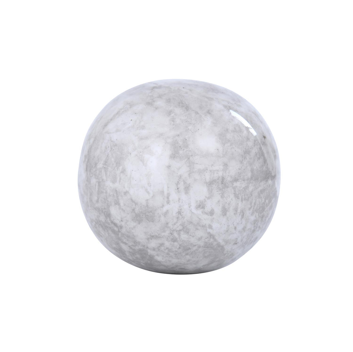 Metal Ball Table Decor Showpiece- White