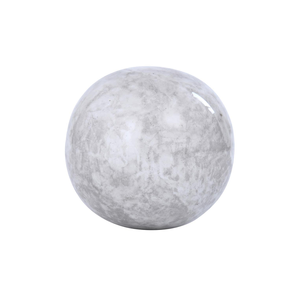 Metal Ball Table Decor Showpiece- White