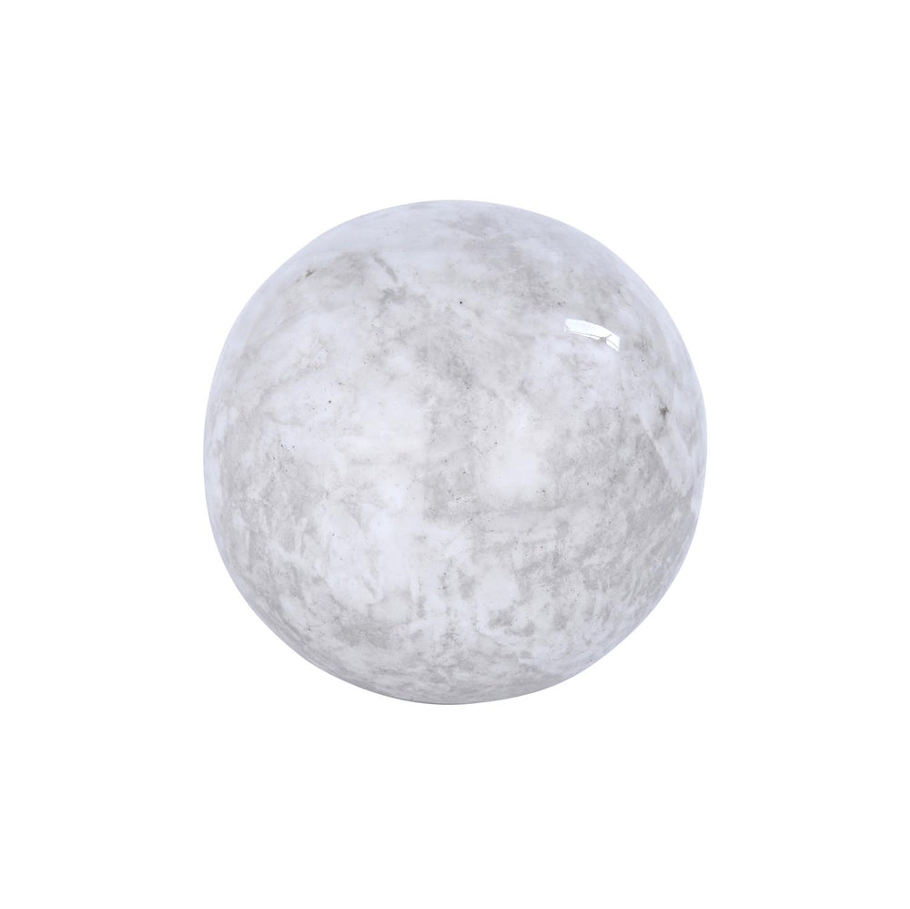 Metal Ball Table Decor Showpiece- White