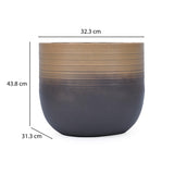 Ombre Metal Planter- Beige