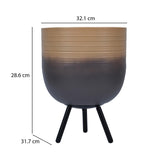 Ombre Metal Trio Stand Planter- Beige