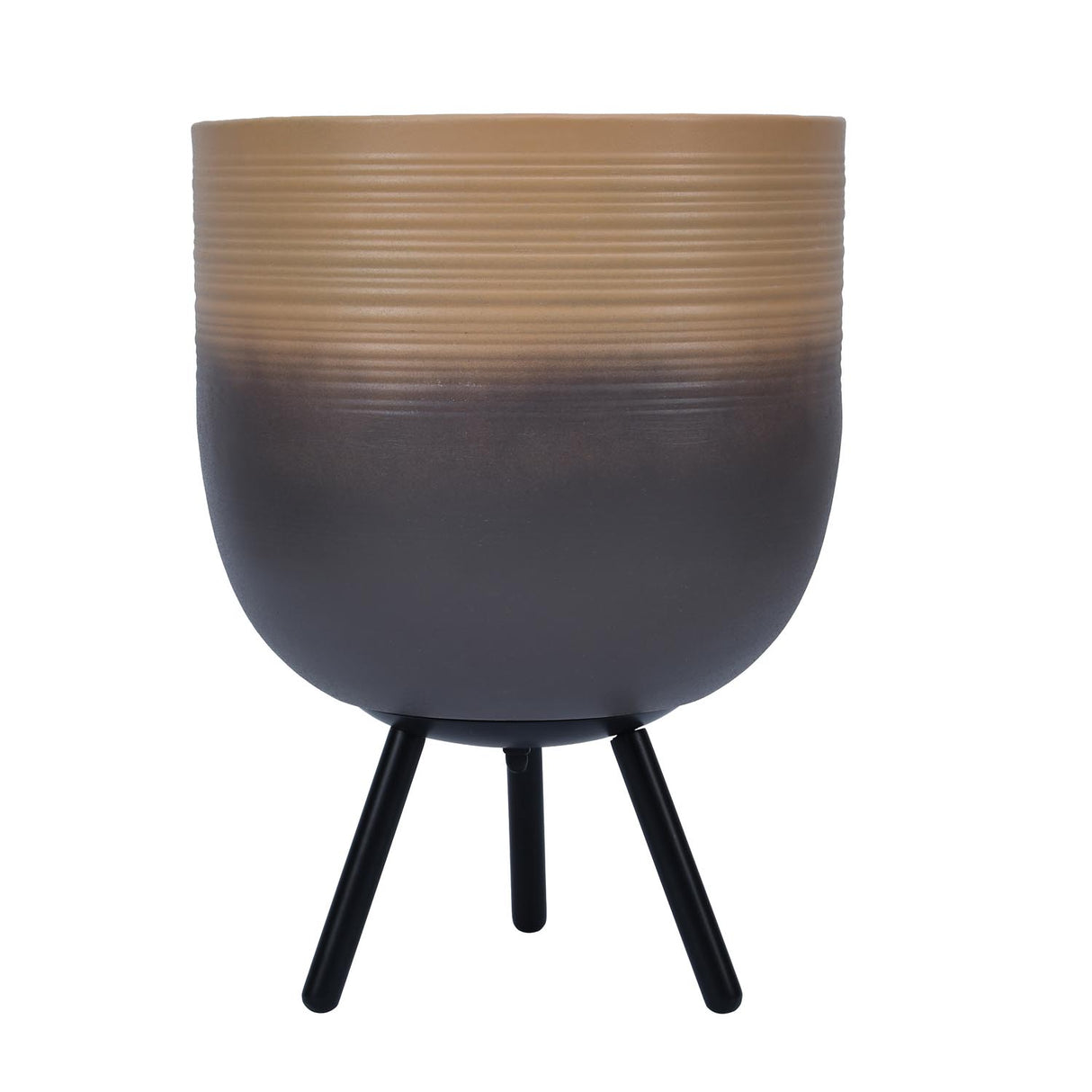Ombre Metal Trio Stand Planter- Beige