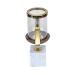 Decorative Eye Shape Candle Holder- Gold & White
