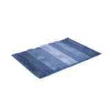 Dual Pattern Polyester 16" x 24" Bath Mat- Blue