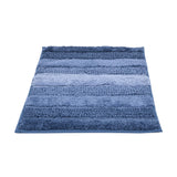 Dual Pattern Polyester 16" x 24" Bath Mat- Blue