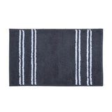Dual Pattern Polyester 16" x 24" Bath Mat- Dark Blue