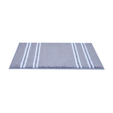 Dual Pattern Polyester 16" x 24" Bath Mat- Light Grey