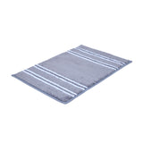 Dual Pattern Polyester 16" x 24" Bath Mat- Light Grey