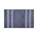 Dual Pattern Polyester 16" x 24" Bath Mat- Light Grey