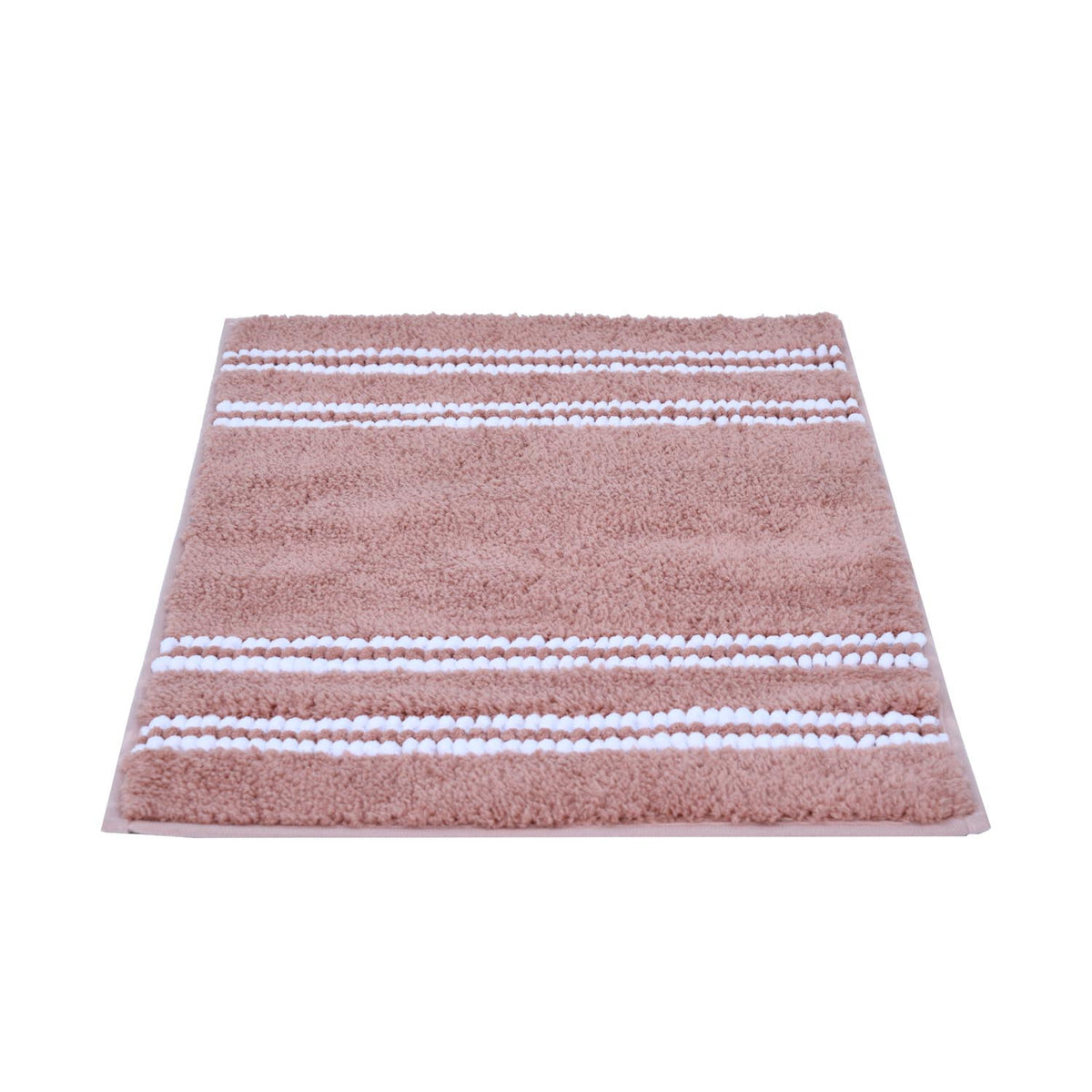 Dual Pattern Polyester 16" x 24" Bath Mat- Blush