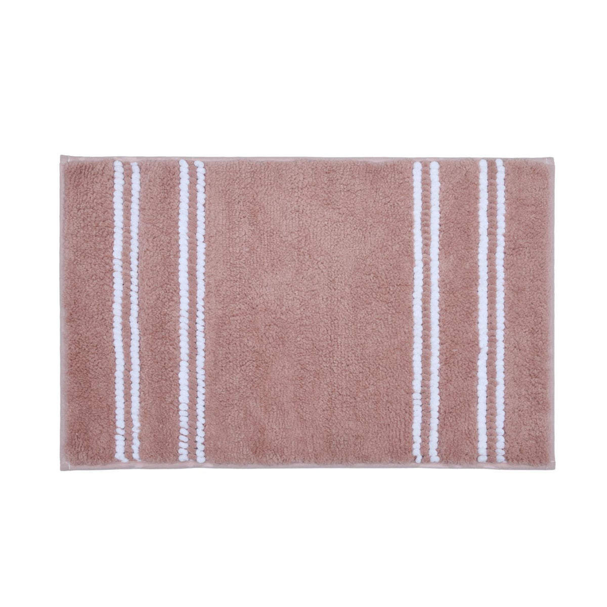 Dual Pattern Polyester 16" x 24" Bath Mat- Blush
