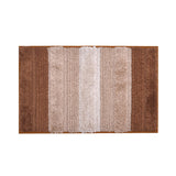 Dual Pattern Polyester 16" x 24" Bath Mat- Brown