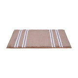 Dual Pattern Polyester 16" x 24" Bath Mat- Light Brown