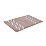 Dual Pattern Polyester 16" x 24" Bath Mat- Light Brown