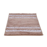 Dual Pattern Polyester 16" x 24" Bath Mat- Light Brown