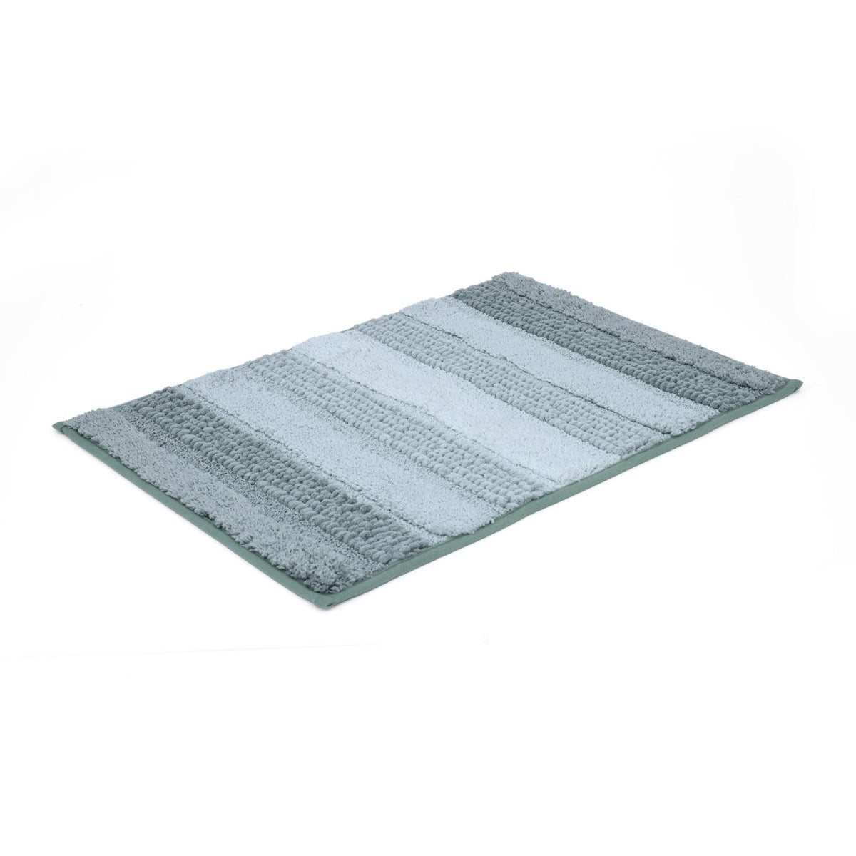 Dual Pattern Polyester 16" x 24" Bath Mat- Green