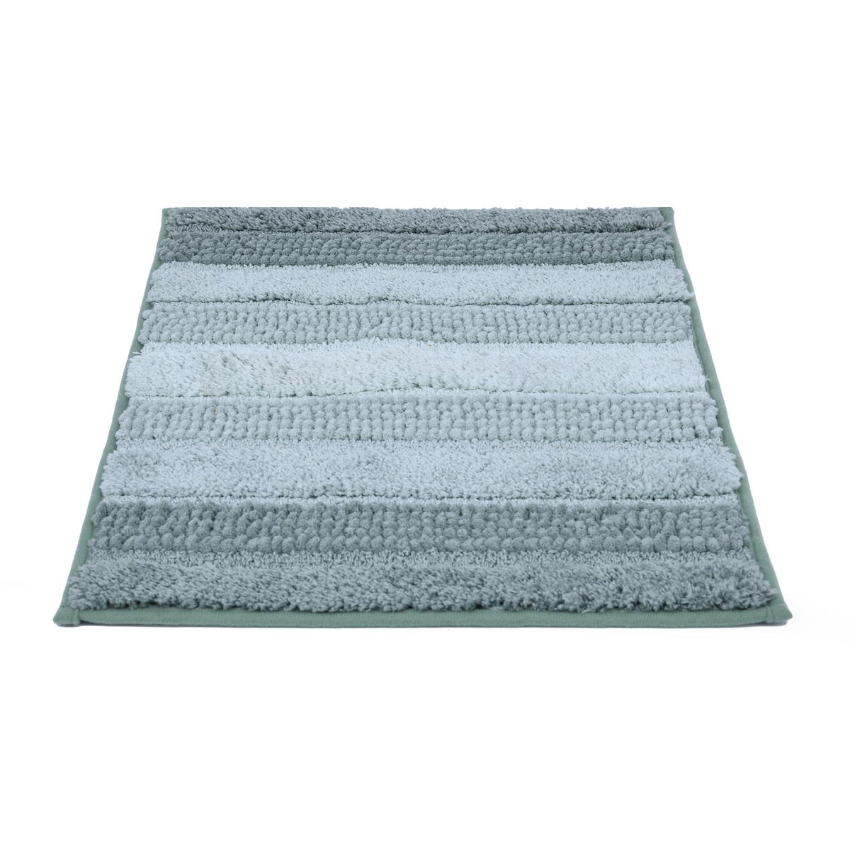 Dual Pattern Polyester 16" x 24" Bath Mat- Green