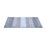 Dual Pattern Polyester 16" x 24" Bath Mat- Grey