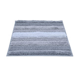 Dual Pattern Polyester 16" x 24" Bath Mat- Grey