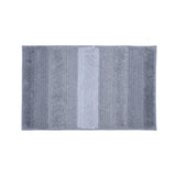 Dual Pattern Polyester 16" x 24" Bath Mat- Grey