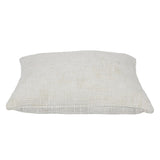 Slub Polyester 50 x 50 cm Filled Cushion- Cream