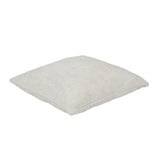 Slub Polyester 50 x 50 cm Filled Cushion- Cream