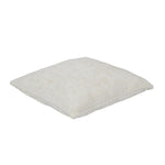 Slub Polyester 50 x 50 cm Filled Cushion- Cream