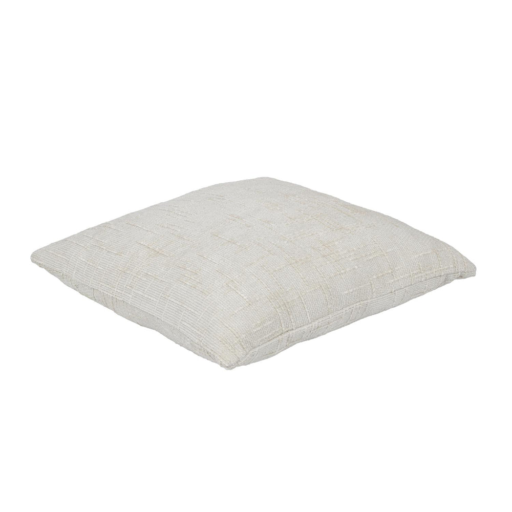 Slub Polyester 50 x 50 cm Filled Cushion- Cream