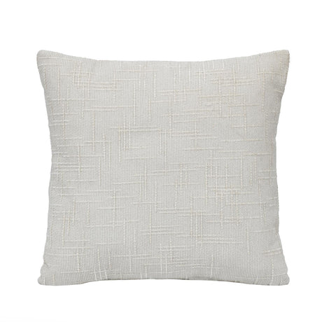 Slub Polyester 50 x 50 cm Filled Cushion- Cream