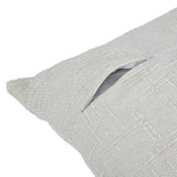 Slub Polyester 50 x 50 cm Filled Cushion- Cream