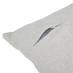 Slub Polyester 50 x 50 cm Filled Cushion- Cream