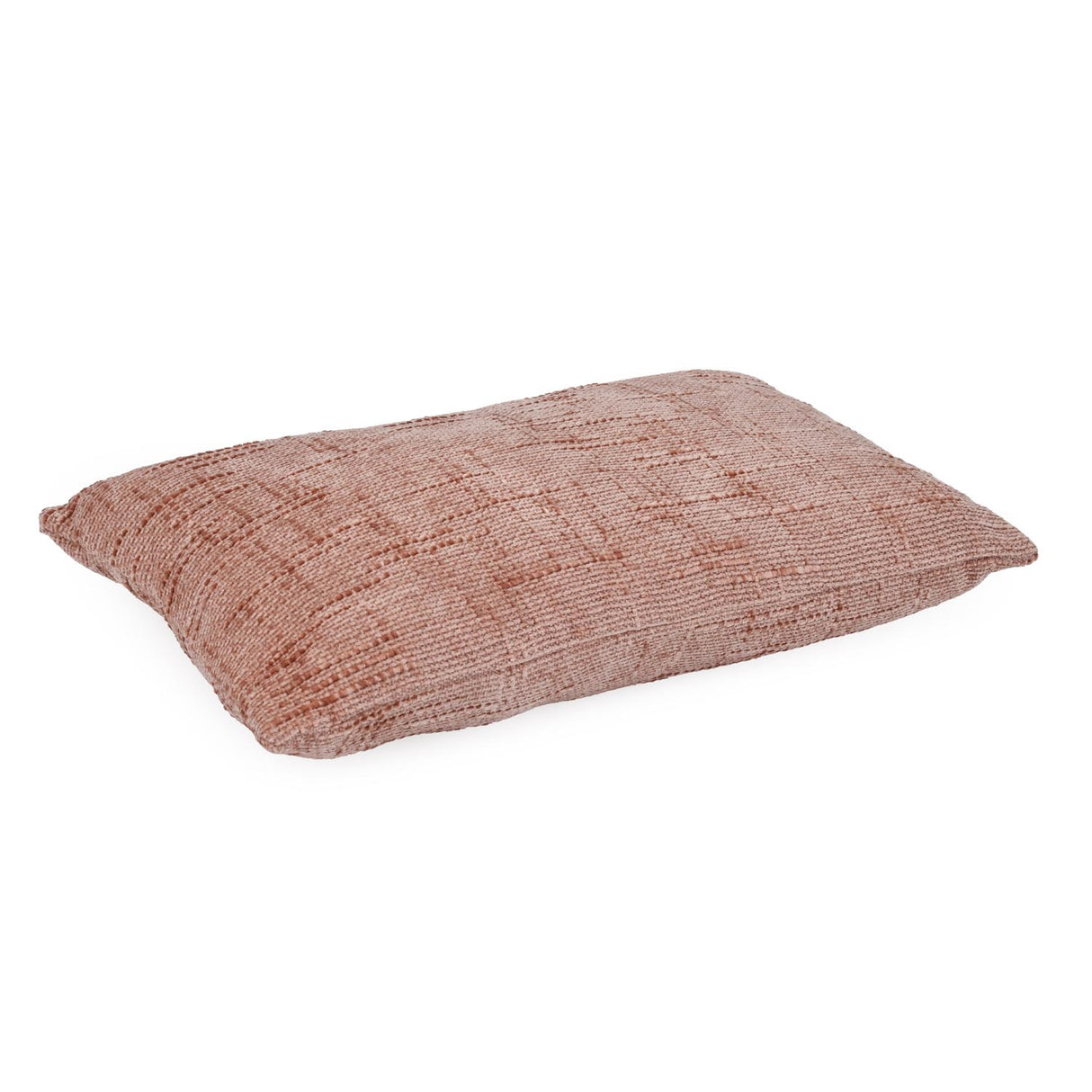 Slub Polyester 50 x 30 cm Filled Cushion- Blush