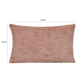 Slub Polyester 50 x 30 cm Filled Cushion- Blush