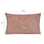 Slub Polyester 50 x 30 cm Filled Cushion- Blush