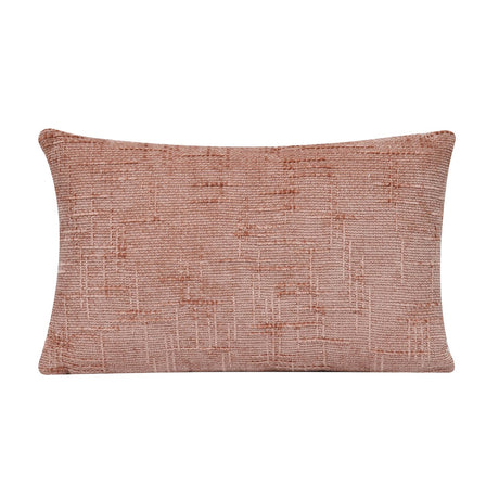 Slub Polyester 50 x 30 cm Filled Cushion- Blush