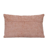 Slub Polyester 50 x 30 cm Filled Cushion- Blush