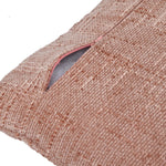 Slub Polyester 50 x 30 cm Filled Cushion- Blush