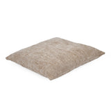 Slub Polyester 50 x 50 cm Filled Cushion- Taupe