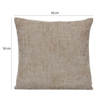 Slub Polyester 50 x 50 cm Filled Cushion- Taupe